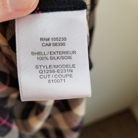 Equipment Femme 100% Silk Pink Tan & Black Blouse - Picture 4 of 8